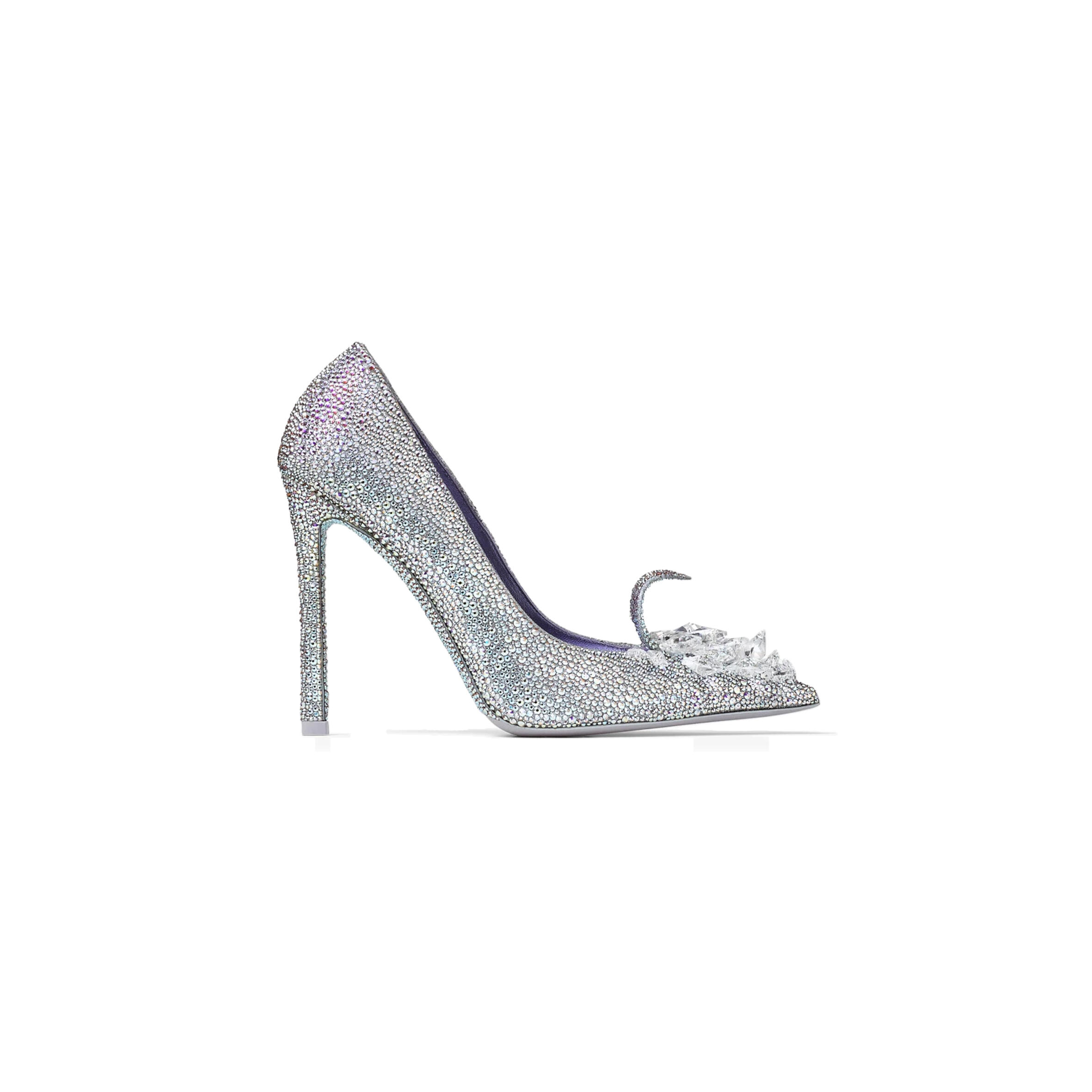 ji*y ch* crystal slipper 110 iridescent crystal pointed-toe pumps with He**ts crystalslipper110cqh